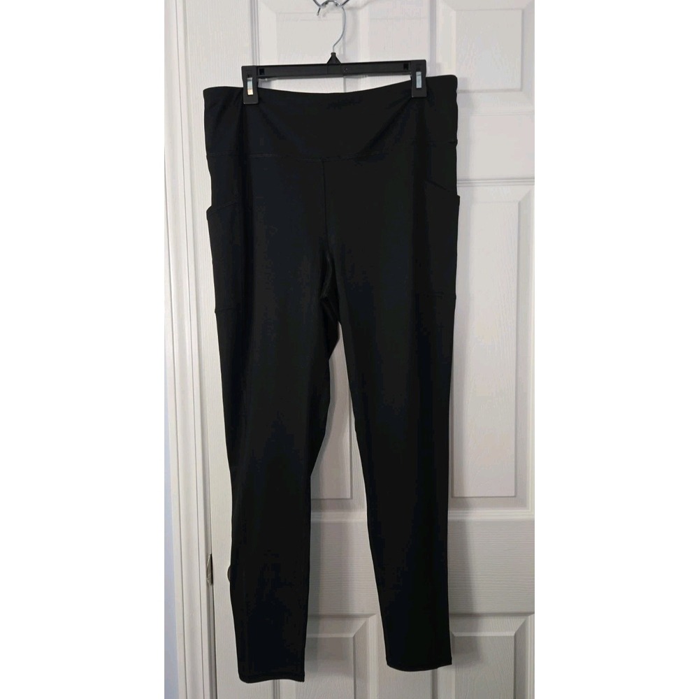 Leggings Maurices Womens Leggings Black High Rise Pockets XL